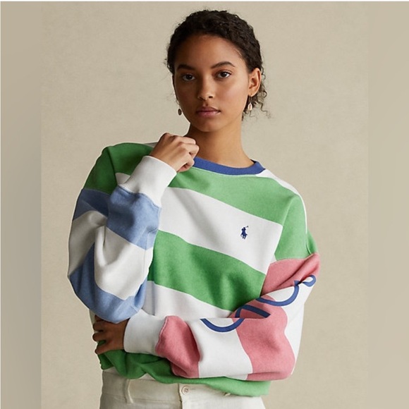 Polo Ralph Lauren Tops - NWT Polo Ralph Lauren Women's Striped Fleece Sweatshirt.